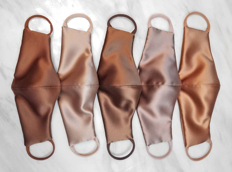 KGVCX nude satin silk masks